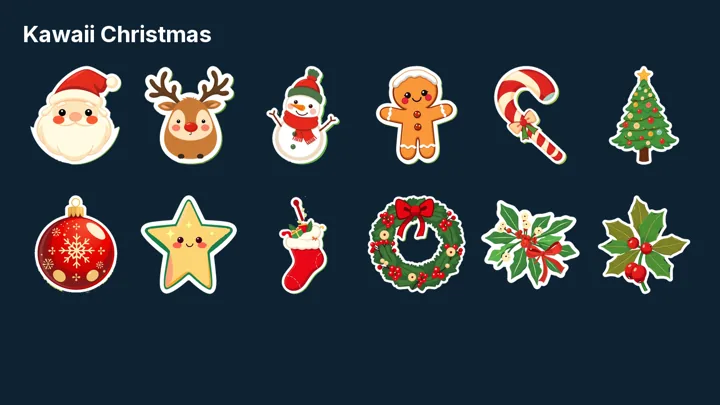 Kawaii Christmas - Plainwork
